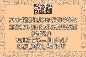 Brownie Stencil - Slab Serif Stencil Font