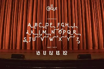 Le Cirque - Parade Type font