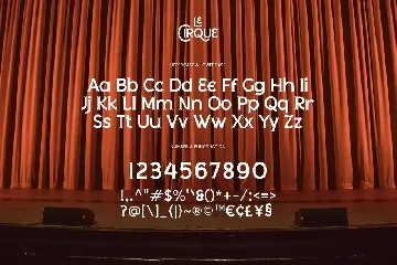 Le Cirque - Parade Type font