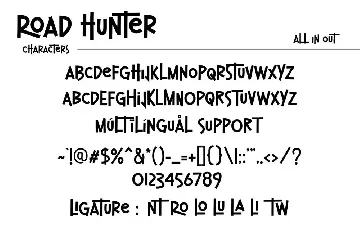 Road Hunter font