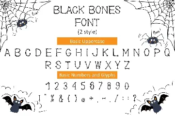 Black Bones Halloween Font