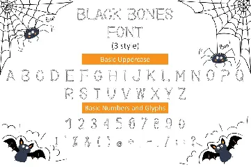 Black Bones Halloween Font