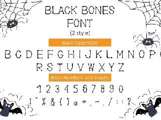 Black Bones Halloween Font