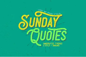 Sunday Quotes font