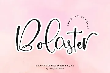 Bolaster Handwritten Font