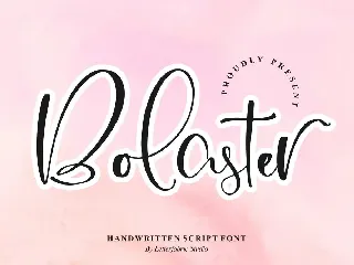 Bolaster Handwritten Font