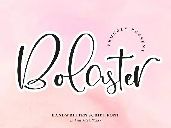 Bolaster Handwritten Font