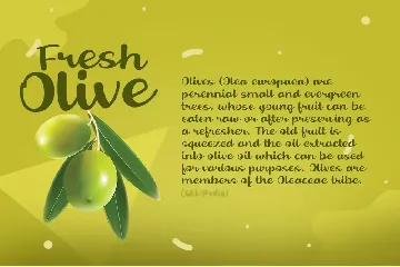 Fresh Olive font