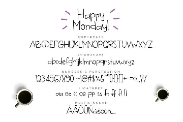 Happy Monday font