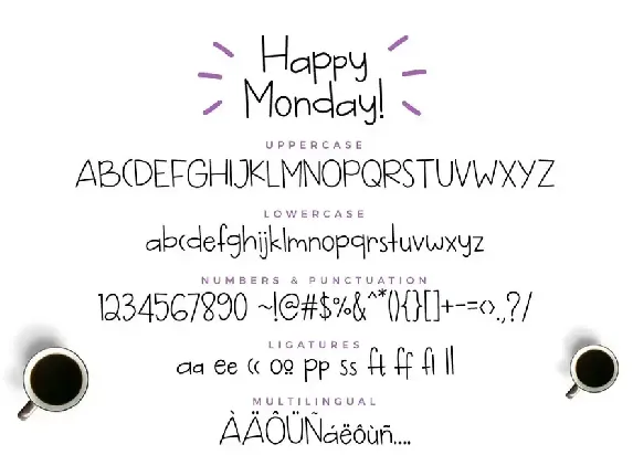 Happy Monday font