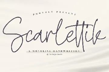 Scarlettik Monoline Handwritten Font