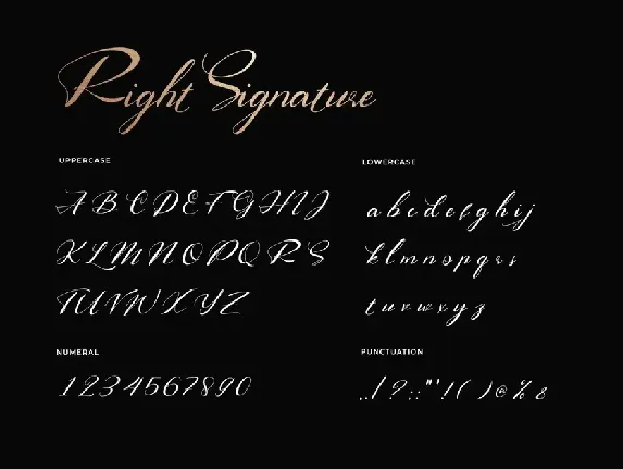 Right Signature Font