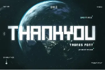 Trones - Techno Sci-Fi Font