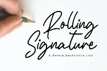 Rolling Signature font