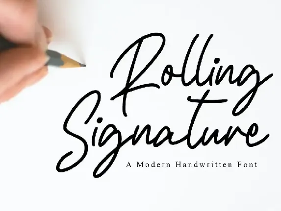 Rolling Signature font