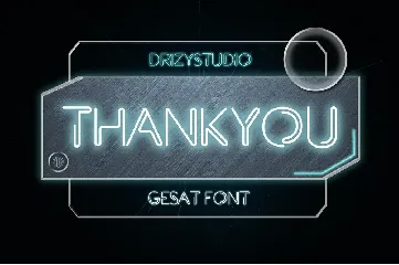 Gesat - Techno Futuristic Font