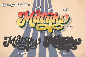 Matriks A Bold Script Font