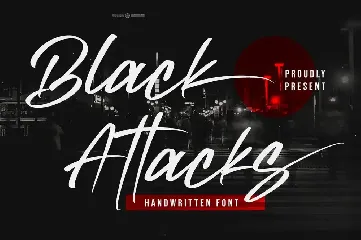 Black Attacks - Brush Font