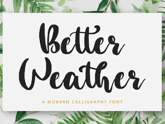 Better Weather - Bold Font