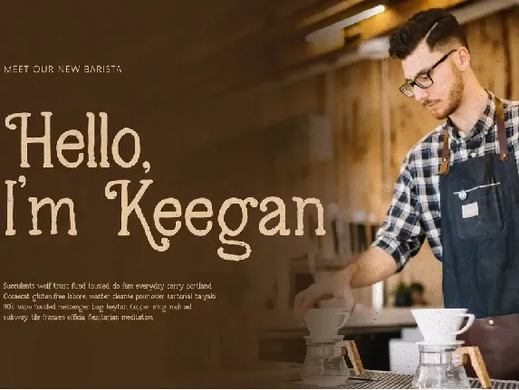 Light Roast - Handdrawn Serif font