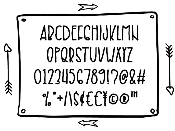 Drawing Craft - Cute Drawing Display Font