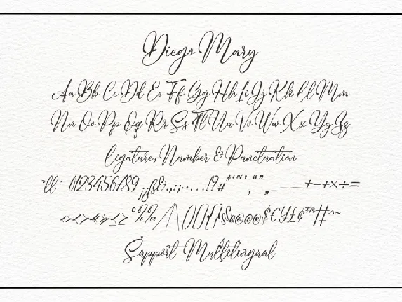 Diego Mary A Wedding Font