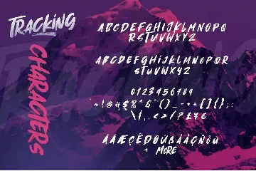 Tracking Brush  Font