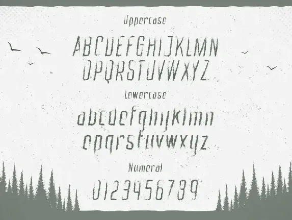 Mystic Forest - Distressed Font