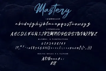 Mastery Hand Brush Business Font