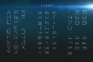 LineTech futuristic technology font