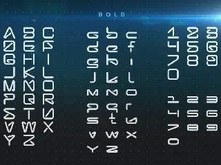 LineTech futuristic technology font