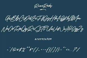 River Rocks Brush Font