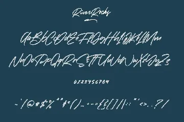 River Rocks Brush Font