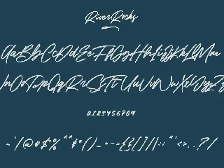 River Rocks Brush Font