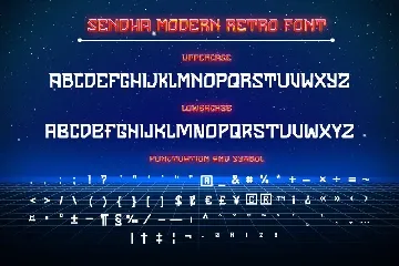 Sendha â€“ Techno Display Font