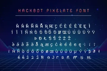 Hackbot - a Retro Pixelate Font