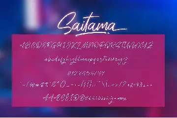 Saitama Script font