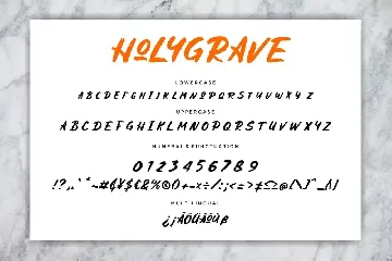 Holygrave Brush Business Font