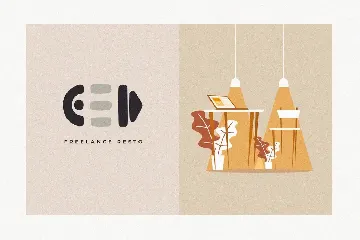 Lion Card | Handmade Geometric Font