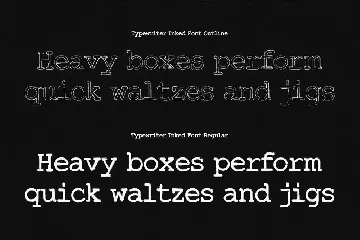 Typewriter Inked Handwritten Typeface font