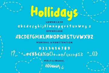 Hollidays Fun Advertisement Font