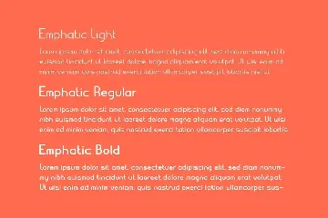 Emphatic - Modern sans-serif font family