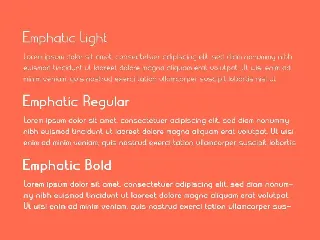 Emphatic - Modern sans-serif font family