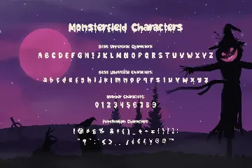 Monsterfield - Bloody Scary Halloween Font