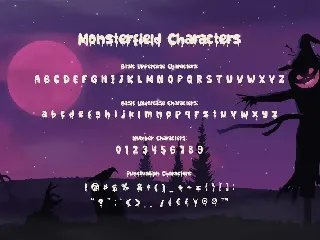 Monsterfield - Bloody Scary Halloween Font