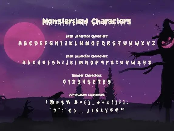 Monsterfield - Bloody Scary Halloween Font