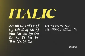 Citron font