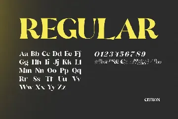 Citron font