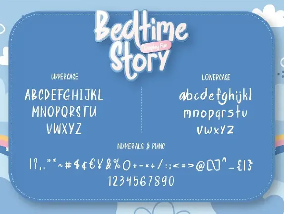 Bedtime Story Display Fun font