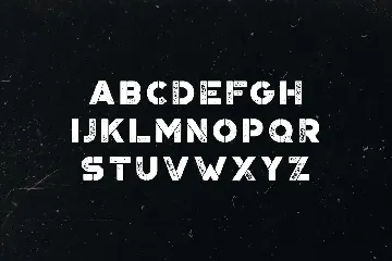 Portico Stencil Rough font